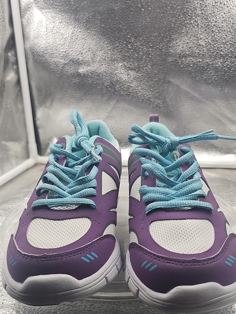 W Purple And White Shoe Sz 6.5